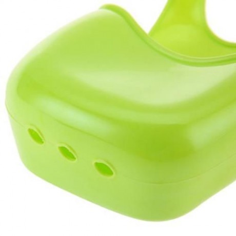 HC - 1749B CREATIVE FOLDING HANGING SILICONE BATHROOM KITCHEN GADGET STORAGE BAG (GREEN)