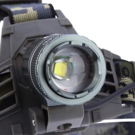 E SMARTER 10W 800LM 3 MODES CREE T6 LED FLASHLIGHT AUTO ZOOM ADJUSTABLE LAMP (FLAX GREEN)