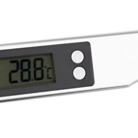 TS - BN61 DIGITAL COOKING FOOD THERMOMETER LCD SCREEN FOR MILK COFFEE BARBECUE (SILVER GRA