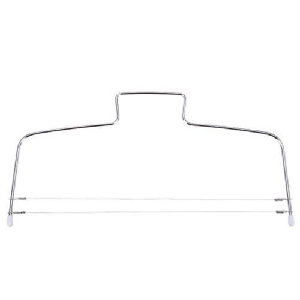 STAINLESS STEEL DOUBLE ADJUSTABLE WIRE CAKE SLICER LEVELER CUTTER (SILVER)
