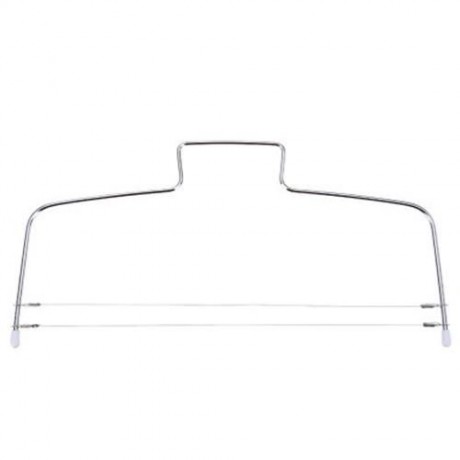 STAINLESS STEEL DOUBLE ADJUSTABLE WIRE CAKE SLICER LEVELER CUTTER (SILVER)