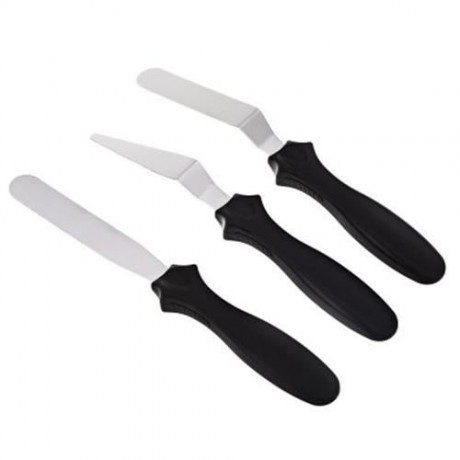 3PCS DIY CAKE CREAM SPREAD DECORATING SMUDGE TOOL (BLACK)