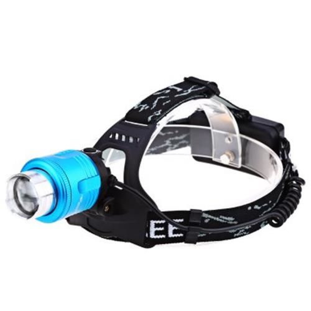 20W 850LM T6 LED HEADLIGHT ADJUSTABLE FOCUS FISHING LIGHT (WATER BLUE)
