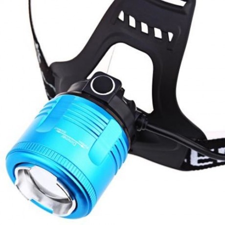 20W 850LM T6 LED HEADLIGHT ADJUSTABLE FOCUS FISHING LIGHT (WATER BLUE)