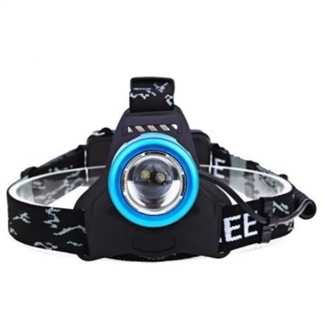 20W 850LM T6 LED HEADLIGHT ADJUSTABLE FOCUS FISHING LIGHT (WATER BLUE)