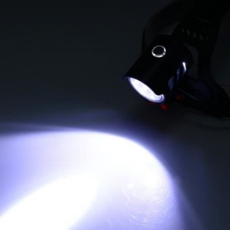 HIGH POWER DC 4.7V 30W 800LM CREE T6 RECHARGEABLE LED HEADLAMP (BLACK)
