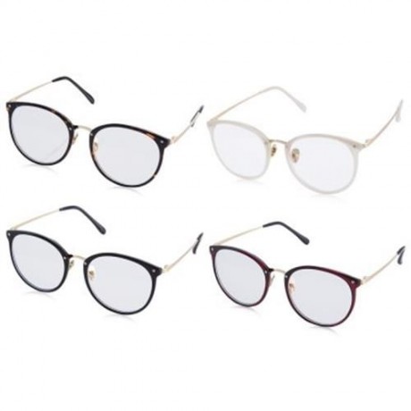 VINTAGE UNISEX TR 90 METAL FRAME ULTRA LIGHT MYOPIA GLASSES (#4)