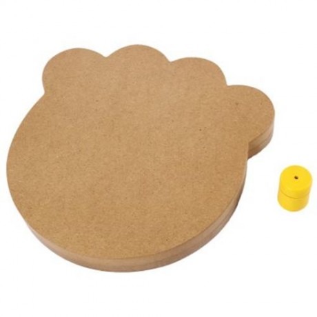 WOODEN PAW SHAPE PET TREAT FOOD HIDING PUZZLE IQ TRAINING INTERACTIVE EDUCATIONAL TOYS FOR
