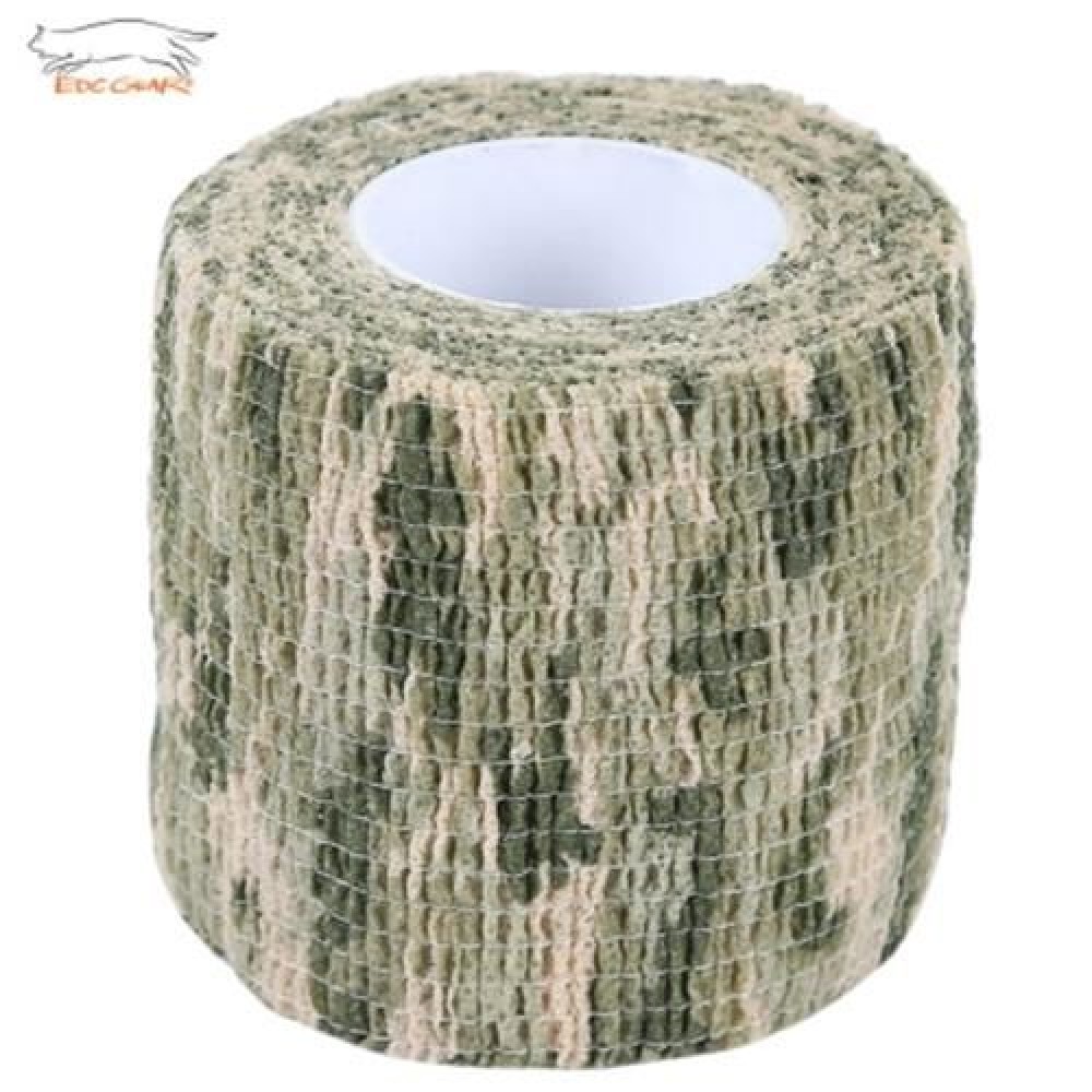 EDCGEAR ARMY ADHESIVE TAPE 4.5M NON-WOVEN FABRIC FOR HUNTING GUN KNIFE HANDLE (JUNGLE CAMO EDCGEAR ARMY ADHESIVE TAPE 4.5M NON-WOVEN FABRIC FOR HUNTING GUN KNIFE HANDLE (JUNGLE CAMO