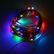 DC 6V 10M 100 LEDS COPPER STRING LIGHT WATERPROOF LED LAMP (COLORFUL)