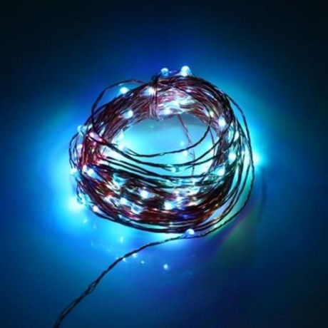 DC 6V 10M 100 LEDS COPPER STRING LIGHT WATERPROOF LED LAMP (COLORFUL)