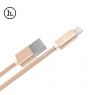 HOCO X2 1M NYLON KNITTED CHARGING CABLE 8 PIN OUTPUT (GOLDEN)