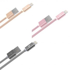 HOCO X2 1M NYLON KNITTED CHARGING CABLE 8 PIN OUTPUT (GOLDEN)