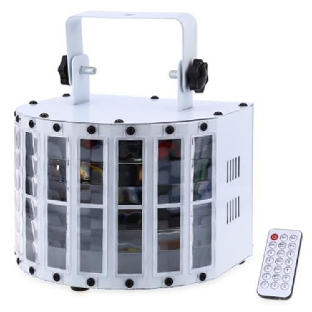 9W AC 90 - 240V SOUND ACTIVE AUTO LED STAGE STROBE LIGHT WITH REMOTE (WHITE)