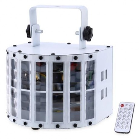9W AC 90 - 240V SOUND ACTIVE AUTO LED STAGE STROBE LIGHT WITH REMOTE (WHITE)