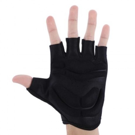 COOLCHANGE SHOCK-ABSORBING FOAM PAD HALF FINGER BIKE GLOVES (WHITE)