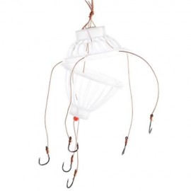 SILVER CARP FISHING FLOAT BOBBER WITH SIX HOOKS TACKLE SET (COLORMIX)