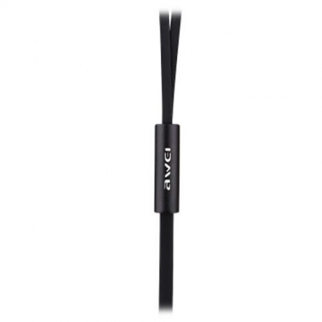 AWEI ES 10TY 3.5MM NOISE ISOLATION IN-EAR EARPHONES HEADPHONES WITH MIC (BLACK)