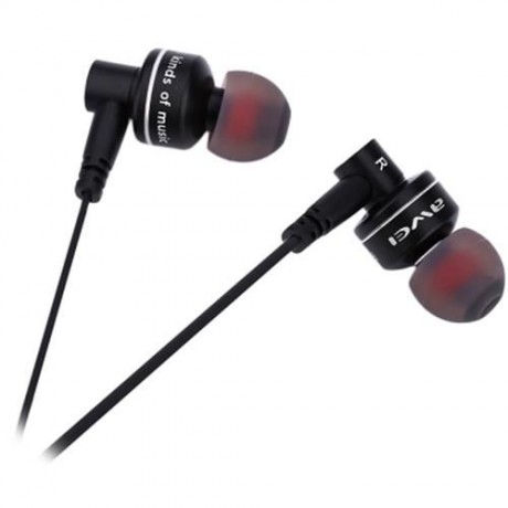 AWEI ES 10TY 3.5MM NOISE ISOLATION IN-EAR EARPHONES HEADPHONES WITH MIC (BLACK)