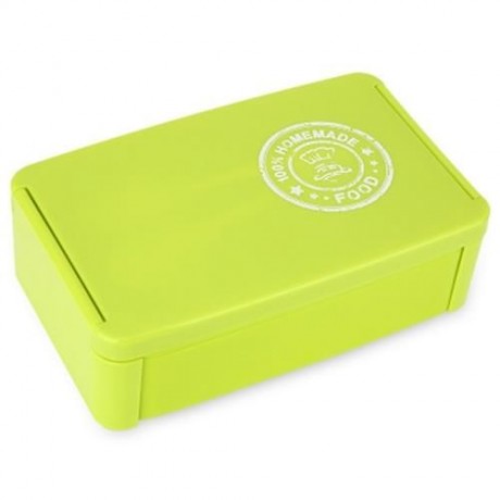 CREATIVE WESTERN STYLE MICROWAVE OVEN LUNCH BOX FOOD CONTAINER WITH SPOON FORK (GREEN)