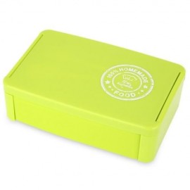CREATIVE WESTERN STYLE MICROWAVE OVEN LUNCH BOX FOOD CONTAINER WITH SPOON FORK (GREEN)