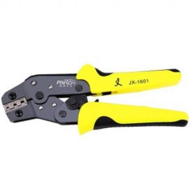 MULTI-FUNCTION RATCHET WHEEL SAVE EFFORT TAB TERMINAL CRIMPING PRESS PLIER TOOL (YELLOW AN