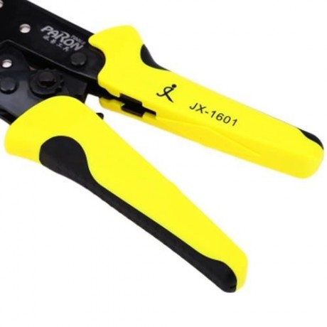 MULTI-FUNCTION RATCHET WHEEL SAVE EFFORT TAB TERMINAL CRIMPING PRESS PLIER TOOL (YELLOW AN