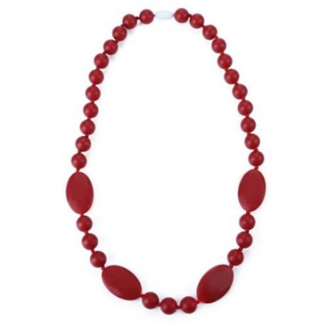 BABY SILICONE NECKLACE TEETHERS (RED)