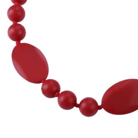 BABY SILICONE NECKLACE TEETHERS (RED)