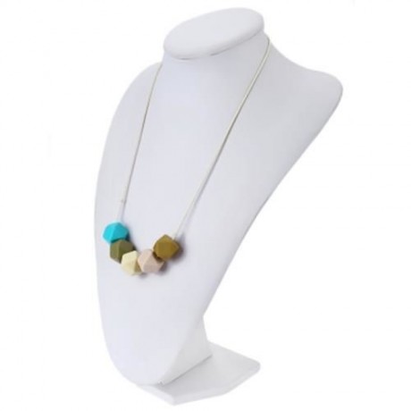 BABY SOFT SILICONE TEETHERS NECKLACE EXERCISE BABY CHEWING ABILITY (COLORMIX)
