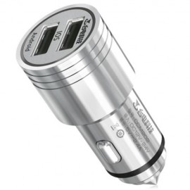 TECLAST CCM202 12 - 24V INPUT 5V 2.4A OUTPUT ALL-METAL MINI CAR CHARGER WITH EMERGENCY SAF