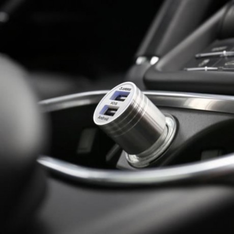 TECLAST CCM202 12 - 24V INPUT 5V 2.4A OUTPUT ALL-METAL MINI CAR CHARGER WITH EMERGENCY SAF