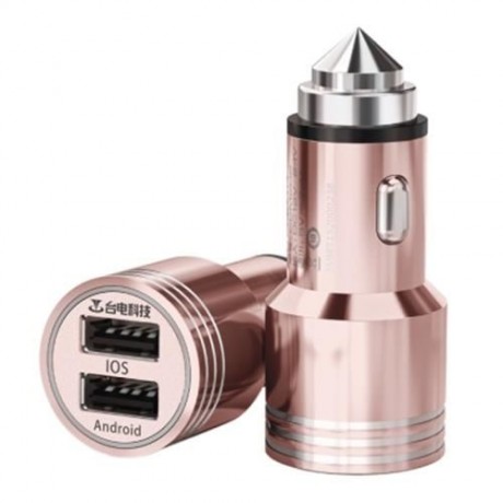 TECLAST CCM202 12 - 24V INPUT 5V 2.4A OUTPUT ALL-METAL MINI CAR CHARGER WITH EMERGENCY SAF