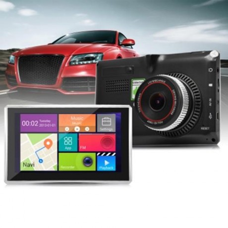 5 INCH ANDROID 4.4 CAR TABLET GPS 170 DEGREE WIDE ANGLE 1080P DVR RECORDER WIFI / FM TRANS