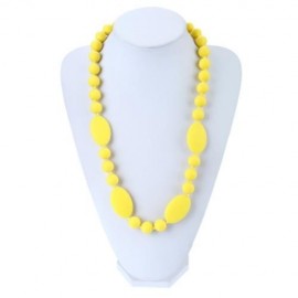 BABY SILICONE NECKLACE TEETHERS (YELLOW)