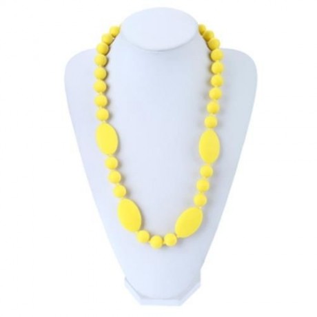 BABY SILICONE NECKLACE TEETHERS (YELLOW)