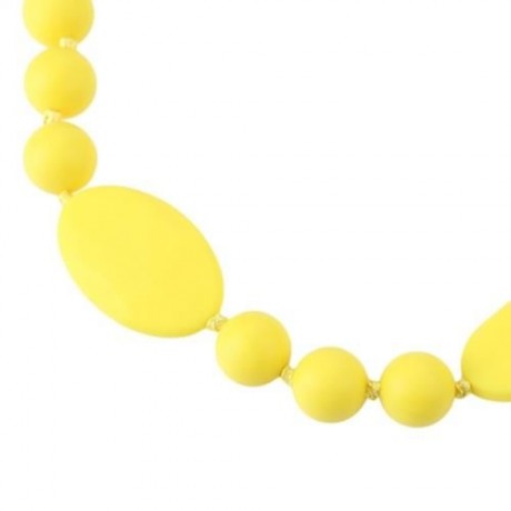 BABY SILICONE NECKLACE TEETHERS (YELLOW)