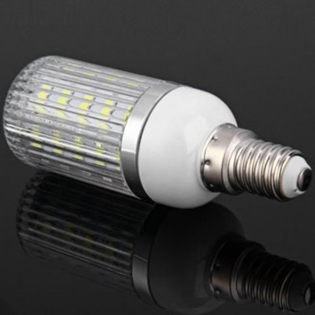 E14 7W 36 X SMD 5730 220V DIMMABLE WARM WHITE SILVER CORN LIGHT LAMP (3000-3500K) (COOL WH