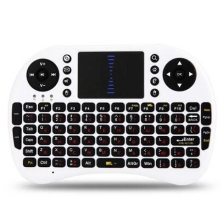 M2S 2.4GHZ WIRELESS QWERTY KEYBOARD TOUCHPAD WITH RECEIVER (WHITE)