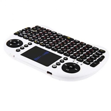 M2S 2.4GHZ WIRELESS QWERTY KEYBOARD TOUCHPAD WITH RECEIVER (WHITE)