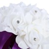 PE FOAM WEDDING BOUQUET BRIDE BRIDESMAID HOLDING ROSE FLOWER (PURPLE)