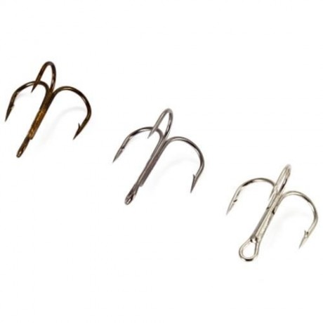 PROBEROS 50PCS NUMBER 2 / 4 / 6 / 8 / 10 FISHING TREBLE HOOK WITH BOX (GUN METAL)