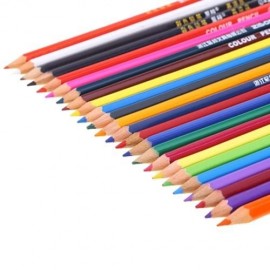 ZIBOM 24 COLORED WOODEN PENCIL KIT DRAWING PEN FOR ARTIST SKETCH (COLORMIX)