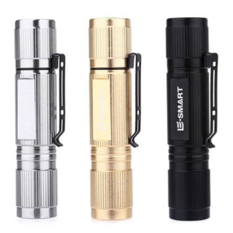 E SMARTER 3W 260LM MINI LED FLASHLIGHT CAMPING TORCH LIGHT (SILVER GRAY)
