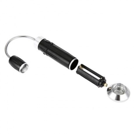 5W 500LM CREE Q5 LED FLEXIBLE HOSE FLASHLIGHT 3 MODES ZOOMING LIGHT (BLACK)