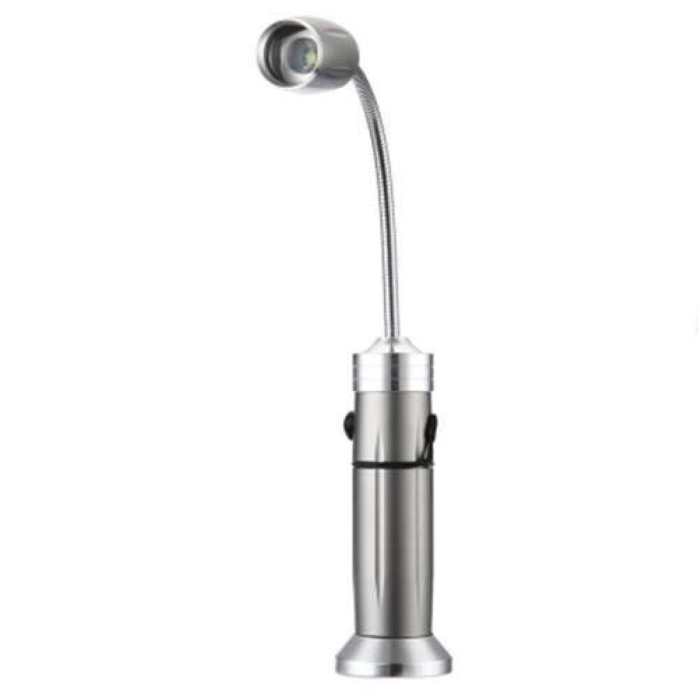 5W 500LM CREE Q5 LED FLEXIBLE HOSE FLASHLIGHT 3 MODES ZOOMING LIGHT (SILVER)