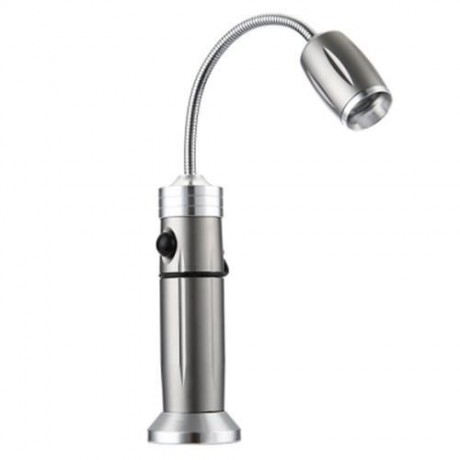 5W 500LM CREE Q5 LED FLEXIBLE HOSE FLASHLIGHT 3 MODES ZOOMING LIGHT (SILVER)