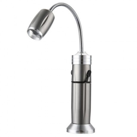 5W 500LM CREE Q5 LED FLEXIBLE HOSE FLASHLIGHT 3 MODES ZOOMING LIGHT (SILVER)