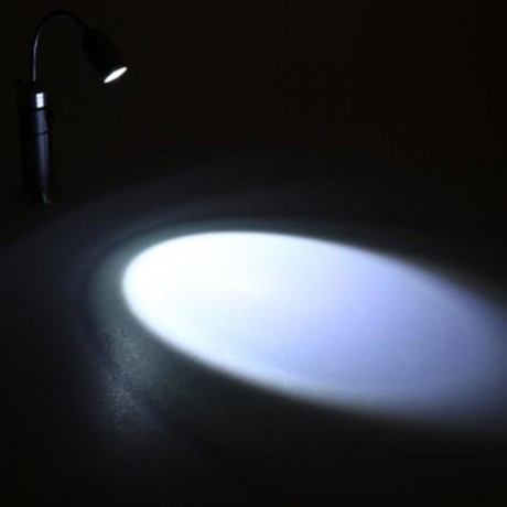 5W 500LM CREE Q5 LED FLEXIBLE HOSE FLASHLIGHT 3 MODES ZOOMING LIGHT (SILVER)