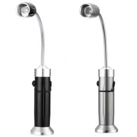 5W 500LM CREE Q5 LED FLEXIBLE HOSE FLASHLIGHT 3 MODES ZOOMING LIGHT (SILVER)